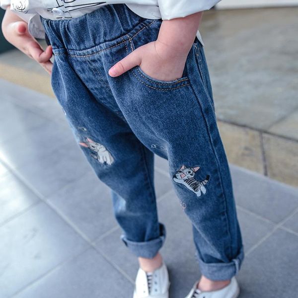 baby girls jeans cat print pants for elastic waist kids autumn children clothes, Blue
baby girls jeans cat print pants for elastic waist kids autumn children clothes, Blue