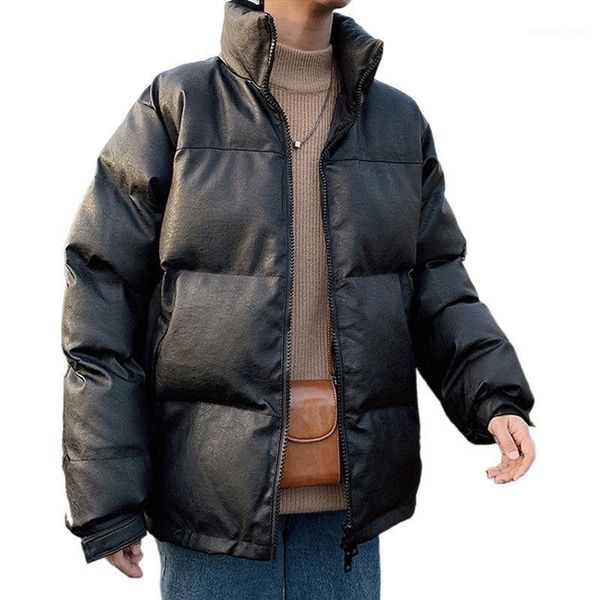 men's down & parkas cotton jacket 2021 and korean style winter thickened cotton-padded stand collar, Black
men's down & parkas cotton jacket 2021 and korean style winter thickened cotton-padded stand collar, Black