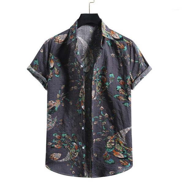 men's casual shirts hawaiian shirt cotton linen peacock feather print short sleeve button blouse turn-down collar plus size summer top, White;black
men's casual shirts hawaiian shirt cotton linen peacock feather print short sleeve button blouse turn-down collar plus size summer top, White;black
