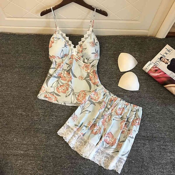 women's sleepwear pyjamas women satin flower print sleeveless strap silk nightwear lace cami pajamas sets pijama ed57, Black;red
women's sleepwear pyjamas women satin flower print sleeveless strap silk nightwear lace cami pajamas sets pijama ed57, Black;red