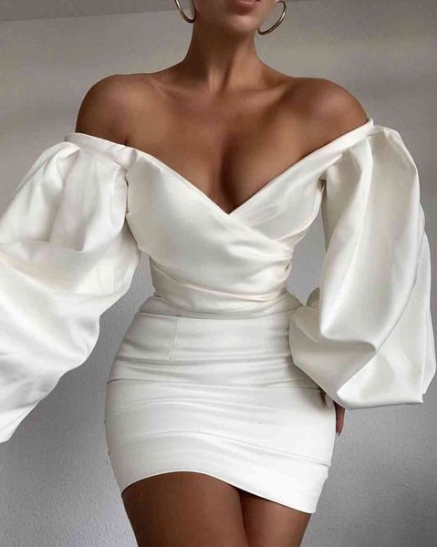 dress women's long sleeve off shoulder tight white satin evening dress, series 2021 bhzr, Black;gray
dress women's long sleeve off shoulder tight white satin evening dress, series 2021 bhzr, Black;gray