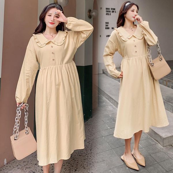 maternity dresses 713# 2021 autumn korean fashion cotton linen long dress sweet a line slim loose clothes for pregnant women pregnancy, White
maternity dresses 713# 2021 autumn korean fashion cotton linen long dress sweet a line slim loose clothes for pregnant women pregnancy, White