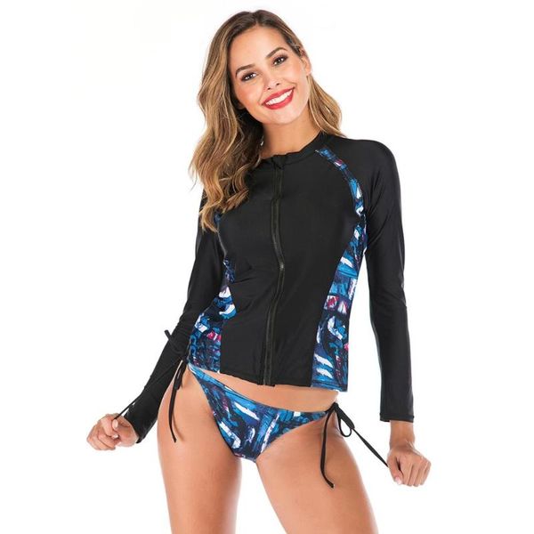 women's swimwear split long-sleeved surf suit sunscreen female black blue swimsuit spring wetsuit two pieces plus size s-xxl, White;black
women's swimwear split long-sleeved surf suit sunscreen female black blue swimsuit spring wetsuit two pieces plus size s-xxl, White;black