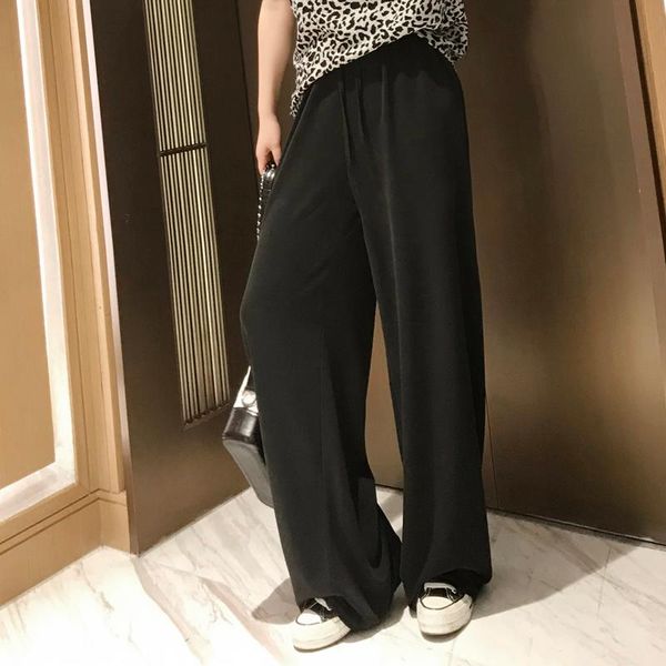 lady is tall and straight with thin extension leg line heavy triacetic wide drop feeling high waist loose pants for women's & capris, Black;white
lady is tall and straight with thin extension leg line heavy triacetic wide drop feeling high waist loose pants for women's & capris, Black;white