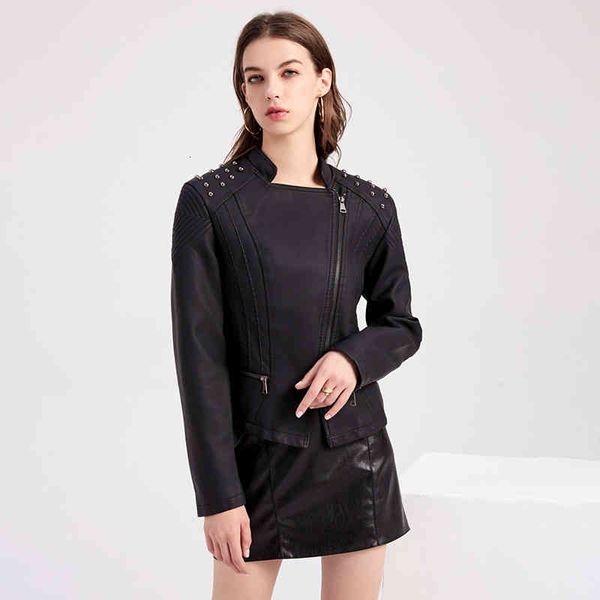 women's lathr & faux jaquta d couro sintético fminina, casaco fminino casual com gola virada para baixo zÃpr, primavra outono q7qz, Black
women's lathr & faux jaquta d couro sintético fminina, casaco fminino casual com gola virada para baixo zÃpr, primavra outono q7qz, Black