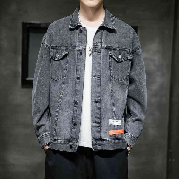 2021 men's new denim korean fashion autumn loose and handsome casual jacket, Black;brown
2021 men's new denim korean fashion autumn loose and handsome casual jacket, Black;brown