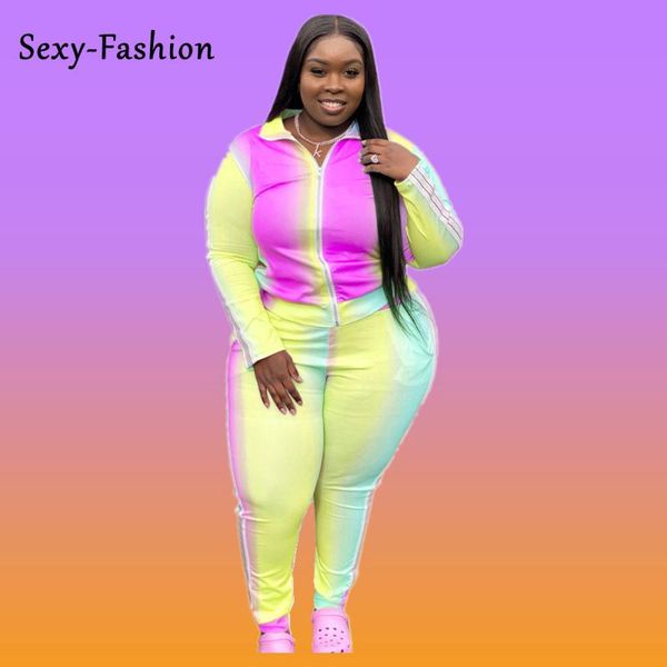 plus size tracksuits 4xl 5xl 2021 fall women clothing two piece set fashion gradient sport coat & pants suits female wholesale
plus size tracksuits 4xl 5xl 2021 fall women clothing two piece set fashion gradient sport coat & pants suits female wholesale