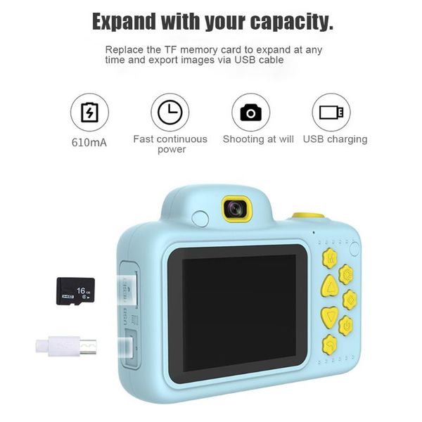 2.4 inch screen kids camera cute cartoon digital cameras camcorder high definition children gv99
2.4 inch screen kids camera cute cartoon digital cameras camcorder high definition children gv99