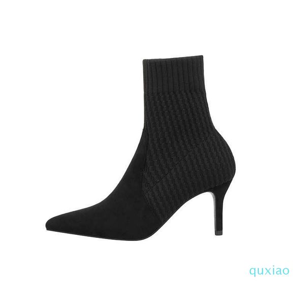 2021 winter socks boots knitted elastic high heels women fashion shoes women striped autumn ankle boots, Black
2021 winter socks boots knitted elastic high heels women fashion shoes women striped autumn ankle boots, Black