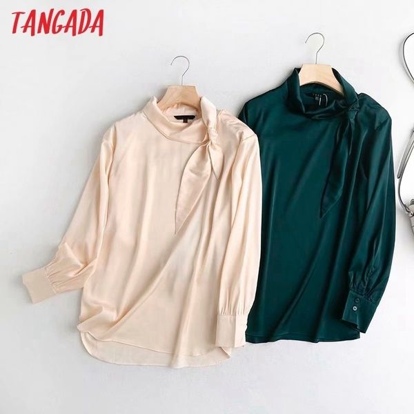 tangada women solid bow neck shirts long sleeve elegant office ladies work wear blouses 4c66 210410, White
tangada women solid bow neck shirts long sleeve elegant office ladies work wear blouses 4c66 210410, White