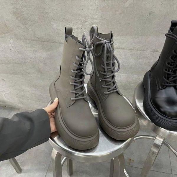 boots muffin thick soled bandage short women's big versatile flat bottomed grey green medium fur, Black
boots muffin thick soled bandage short women's big versatile flat bottomed grey green medium fur, Black