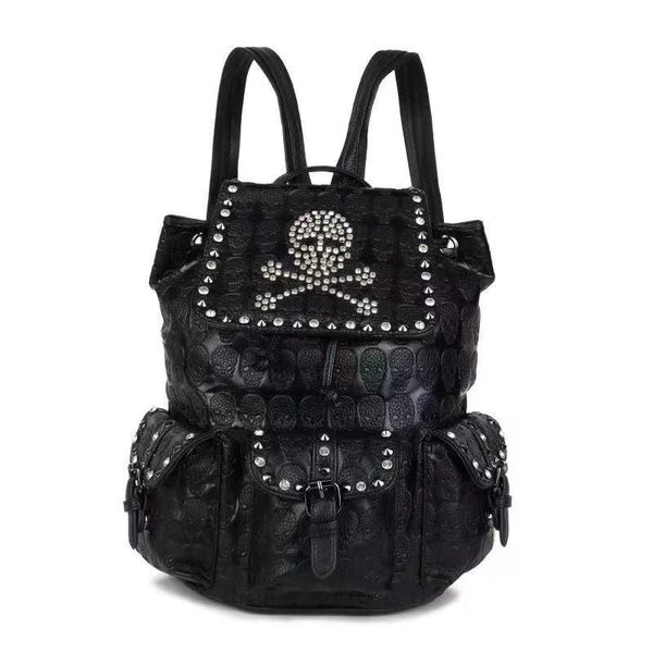 school bags european and american fashion leisure ladies leather backpack personality rivet bag for women
school bags european and american fashion leisure ladies leather backpack personality rivet bag for women