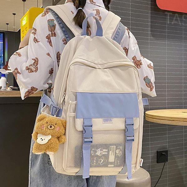 backpack nylon women with net front pocket female double shoulder travel bag book schoolbag for teenage girl boys satchel
backpack nylon women with net front pocket female double shoulder travel bag book schoolbag for teenage girl boys satchel