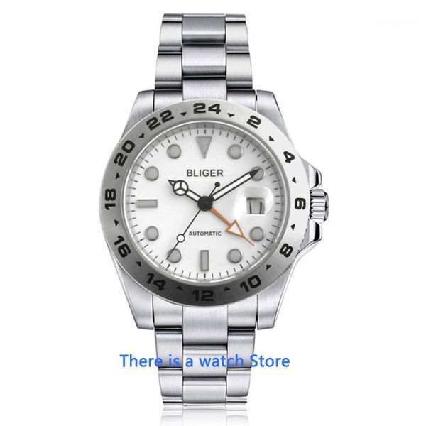 wristwatches 43mm white dial large size mens gmt mechanical watch luminous sapphire glass date automatic movement, Slivery;brown
wristwatches 43mm white dial large size mens gmt mechanical watch luminous sapphire glass date automatic movement, Slivery;brown