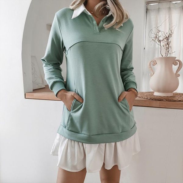 autumn ruffles straight winter women dresses color matching pocket button sweatshirt long sleeved casual for, Black;gray
autumn ruffles straight winter women dresses color matching pocket button sweatshirt long sleeved casual for, Black;gray