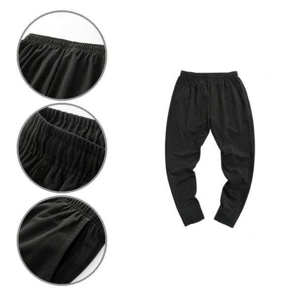 men's pants streetwear trousers trendy korean japanese style non-shrink fashionable men, Black
men's pants streetwear trousers trendy korean japanese style non-shrink fashionable men, Black