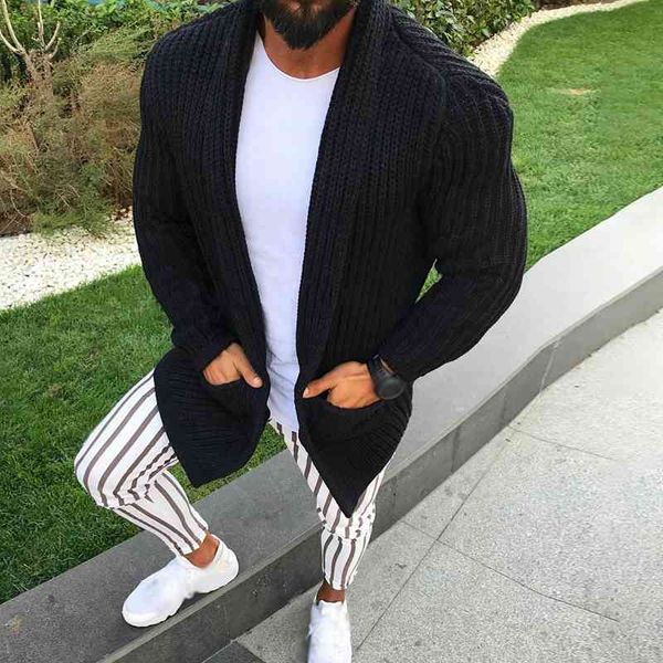 sweaters fashion men's slim fit long sleeve solid color wool cozy pocket cardigan lapel casual knit sweater coat, White;black
sweaters fashion men's slim fit long sleeve solid color wool cozy pocket cardigan lapel casual knit sweater coat, White;black