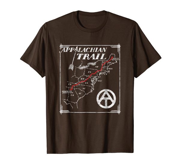 appalachian trail map retro shirt - vintage states design, White;black 
appalachian trail map retro shirt - vintage states design, White;black