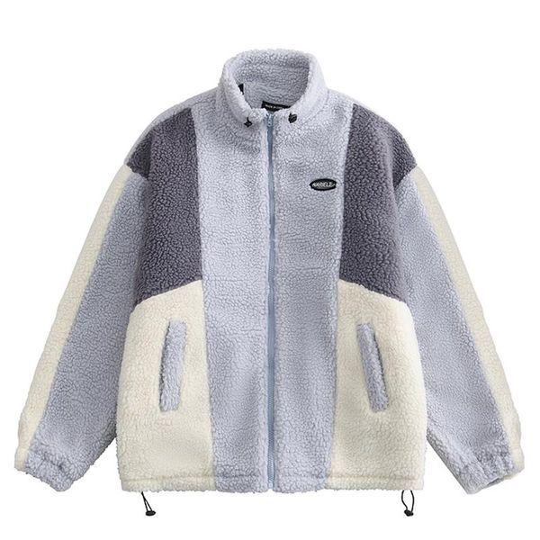 men's jackets men lamb wool color block harajuku fleece thick warm coat oversized couple patchwork stand collar jacket, Black;brown
men's jackets men lamb wool color block harajuku fleece thick warm coat oversized couple patchwork stand collar jacket, Black;brown