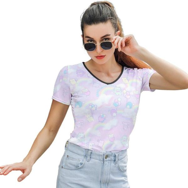 women's t-shirt lolita t shirt pattern lady simple casual short-sleeve o neck polyester tshirt, White
women's t-shirt lolita t shirt pattern lady simple casual short-sleeve o neck polyester tshirt, White
