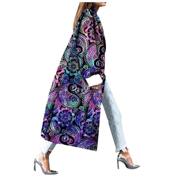 women's wool & blends casual pattern colorful print patchwork cardigan coats fall winter elegant women fashion lapel collar button long, Black
women's wool & blends casual pattern colorful print patchwork cardigan coats fall winter elegant women fashion lapel collar button long, Black