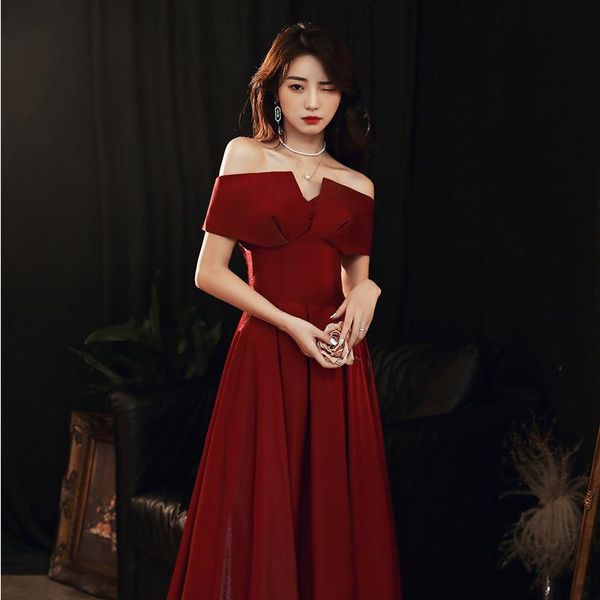toast clothing engagement night dress temperament bride evening skirt female banquet queen burgundy ethnic, Red
toast clothing engagement night dress temperament bride evening skirt female banquet queen burgundy ethnic, Red