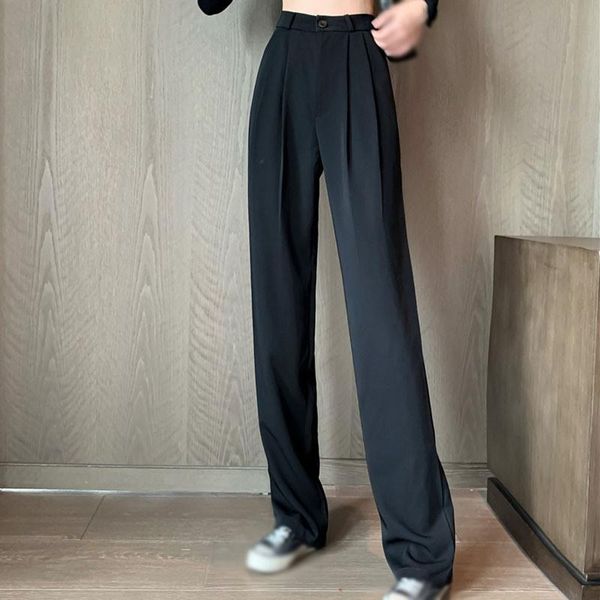 ladies mopping pants high waist suit women straight loose thin fashionable drape trousers women's & capris, Black;white
ladies mopping pants high waist suit women straight loose thin fashionable drape trousers women's & capris, Black;white