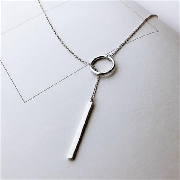 chains modern jewelry circle stick pendant necklace simply design metal silvery plating two layer choker for women gifts, Silver
chains modern jewelry circle stick pendant necklace simply design metal silvery plating two layer choker for women gifts, Silver