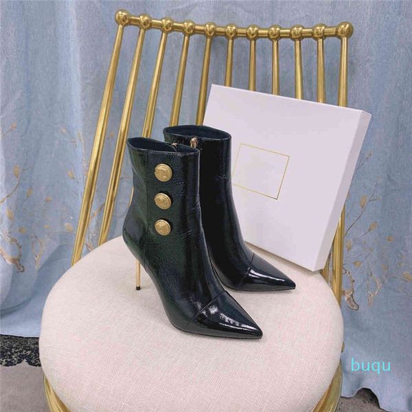 autumn/winter latest fashion temperament women's ankle boots true leather upper outsole wedding party high heels 10cm size, Black
autumn/winter latest fashion temperament women's ankle boots true leather upper outsole wedding party high heels 10cm size, Black