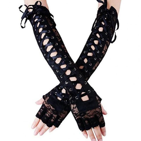 five fingers gloves 1 pair halloween retro women' long lace corset arm elbow fingerless glove black drop, Blue;gray
five fingers gloves 1 pair halloween retro women' long lace corset arm elbow fingerless glove black drop, Blue;gray