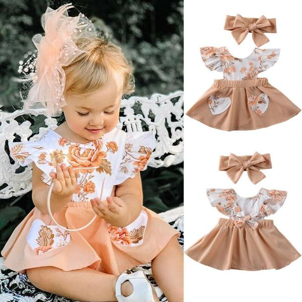 girl's dresses born infant baby girl clothes fry sleeve flower ruffle romper jumpsuit dress+headbnad 2pcs outfit set, Red;yellow
girl's dresses born infant baby girl clothes fry sleeve flower ruffle romper jumpsuit dress+headbnad 2pcs outfit set, Red;yellow