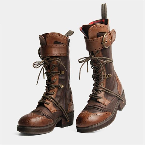 boots retro british women riding genuine leather lace up high female designer straps platform botas mujer, Black
boots retro british women riding genuine leather lace up high female designer straps platform botas mujer, Black