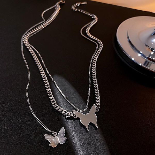 chokers minar korean fashion stainless steel butterfly necklace for women double layers metal chain trendy jewellery, Golden;silver
chokers minar korean fashion stainless steel butterfly necklace for women double layers metal chain trendy jewellery, Golden;silver