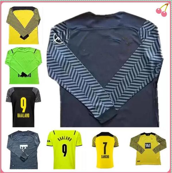 long sleeve haaland 9 customized 2021 2022 thai quality soccer jerseys custom football shirt sancho 7 hazard 10 reus 11 akanji 16 maillot de, Black;yellow
long sleeve haaland 9 customized 2021 2022 thai quality soccer jerseys custom football shirt sancho 7 hazard 10 reus 11 akanji 16 maillot de, Black;yellow
