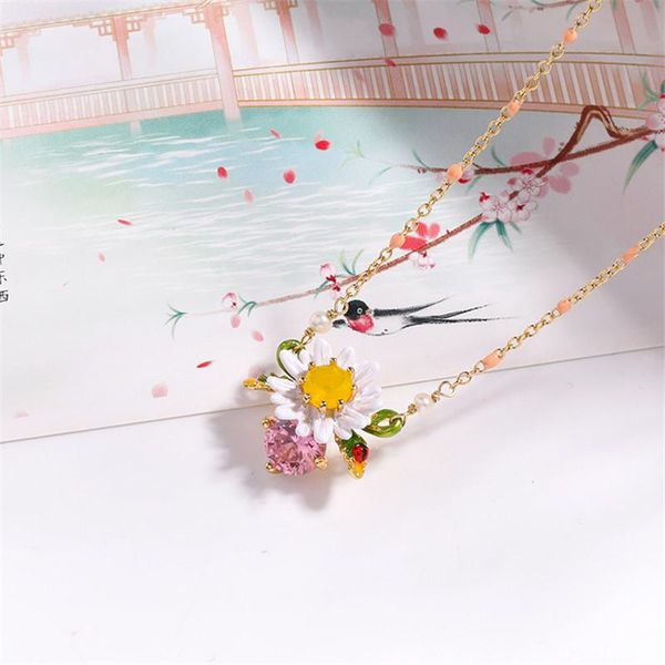 pendant necklaces european and american fashion personality item simple white handmade enamel flower choker clavicle chain necklace, Silver
pendant necklaces european and american fashion personality item simple white handmade enamel flower choker clavicle chain necklace, Silver