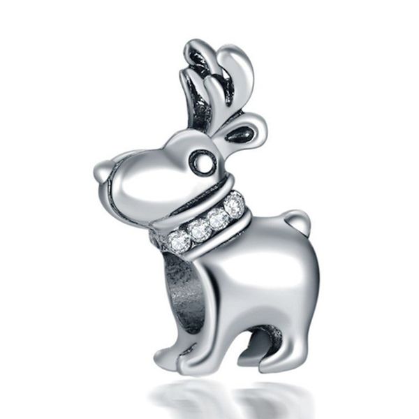 1pcs cute elk pendant diy beads adapting to original pandora charm bracelet ladies jewelry making gifts, Silver
1pcs cute elk pendant diy beads adapting to original pandora charm bracelet ladies jewelry making gifts, Silver