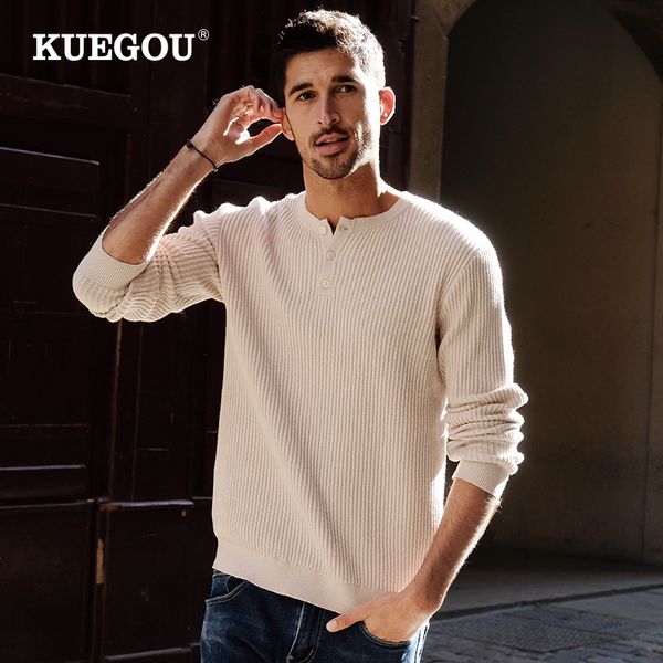 kuegou 100% cotton autumn spring clothing solid color mens sweater warm fashion henry collar turtleneck plus size yyz-2203 210524, White;black
kuegou 100% cotton autumn spring clothing solid color mens sweater warm fashion henry collar turtleneck plus size yyz-2203 210524, White;black