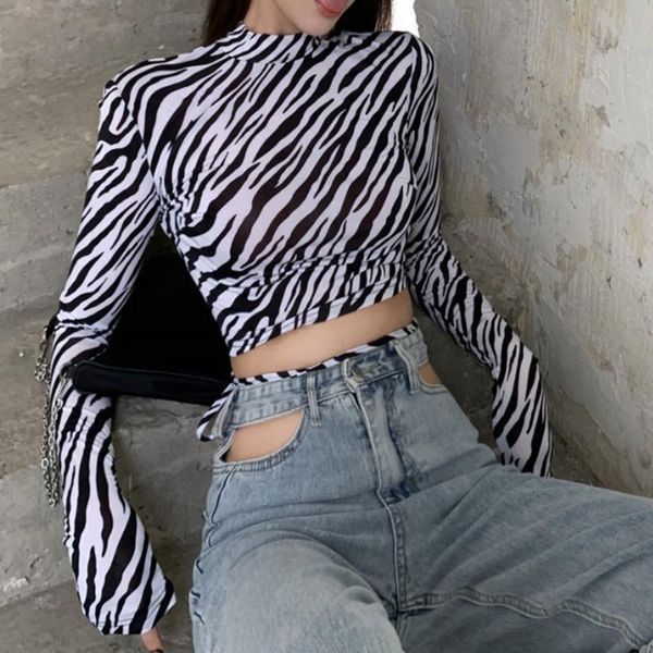 korean women 2021 spring vintage temperament slim long sleeve bottom backless bandage zebra t shirt tshirt jr8l women's t-shirt, White
korean women 2021 spring vintage temperament slim long sleeve bottom backless bandage zebra t shirt tshirt jr8l women's t-shirt, White