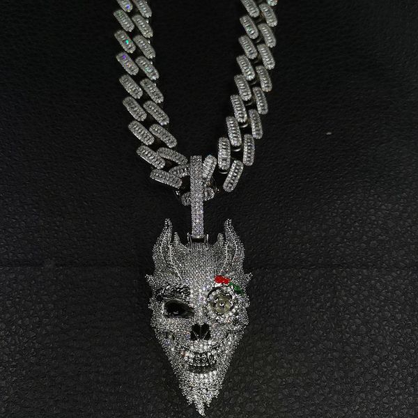 iced out rose skull pendant necklaces mens gold necklace fashion punk hip hop jewelry, Silver
iced out rose skull pendant necklaces mens gold necklace fashion punk hip hop jewelry, Silver