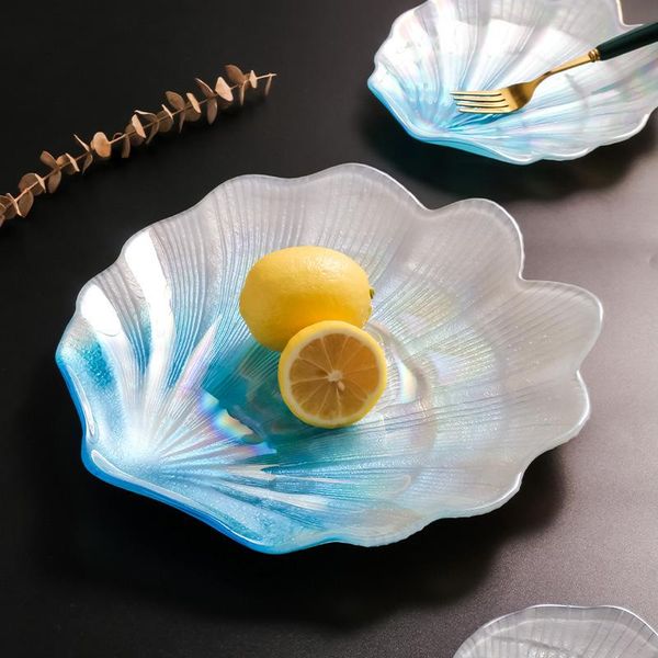 colorful glass plate sea shell fruit european tray snack dessert cute plates cake dishes &
colorful glass plate sea shell fruit european tray snack dessert cute plates cake dishes &