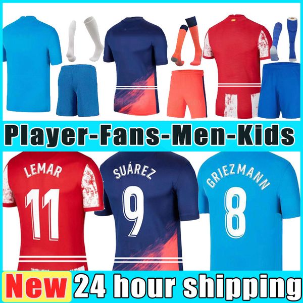 21 22 atletico soccer jerseys suarez joão félix 2022 m. llorente correa koke camisetas de fútbol lemar carrasco men kids kit football shirt, Black;yellow
21 22 atletico soccer jerseys suarez joão félix 2022 m. llorente correa koke camisetas de fútbol lemar carrasco men kids kit football shirt, Black;yellow