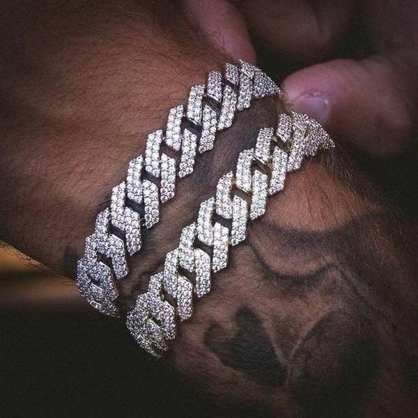 link, chain iced out cuban hip hop jewelry big gold silver color rhinestone cz clasp for mens rapper charm bracelet women links, Black
link, chain iced out cuban hip hop jewelry big gold silver color rhinestone cz clasp for mens rapper charm bracelet women links, Black