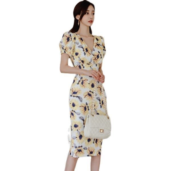elegant print tight dress korean ladies summer short sleeve v neck cabaret party dresses for women 210602, Black;gray
elegant print tight dress korean ladies summer short sleeve v neck cabaret party dresses for women 210602, Black;gray