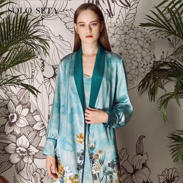soloseta heavy silk robe female court wind long morning gown with elegant water light blue print of luxury women's sleepwear, Black;red
soloseta heavy silk robe female court wind long morning gown with elegant water light blue print of luxury women's sleepwear, Black;red