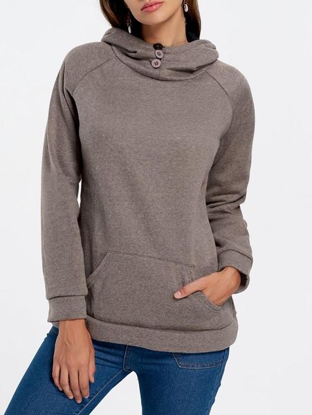 women's hoodies & sweatshirts kangaroo pockets raglan sleeves women autumn winter thicken warm long pullovers turtleneck hooded outwear, Black
women's hoodies & sweatshirts kangaroo pockets raglan sleeves women autumn winter thicken warm long pullovers turtleneck hooded outwear, Black