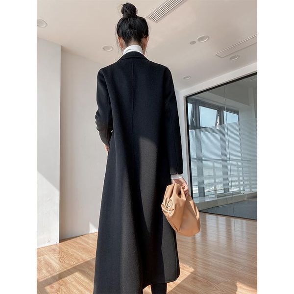 women's wool & blends hepburn black tweed coat 2021 autumn winter double breasted knee length thickened woolen
women's wool & blends hepburn black tweed coat 2021 autumn winter double breasted knee length thickened woolen