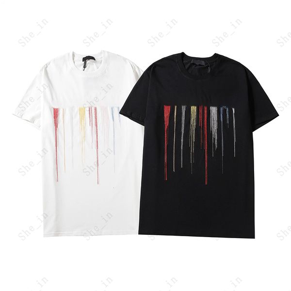 summer mens t shirt rainbow embroidery letter pattern fashion casual short sleeve women tees, White;black
summer mens t shirt rainbow embroidery letter pattern fashion casual short sleeve women tees, White;black