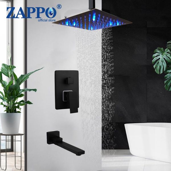 matte black led shower faucets kits rainfall system wall mount bathtub mixer combo set bathroom sets
matte black led shower faucets kits rainfall system wall mount bathtub mixer combo set bathroom sets