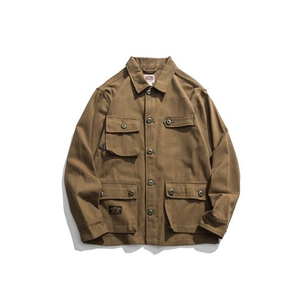 men's jackets spring fall fashion men vintage multiple pockets long sleeve cargo jacket heavy weight japan stylish retro khaki cotton c, Black;brown
men's jackets spring fall fashion men vintage multiple pockets long sleeve cargo jacket heavy weight japan stylish retro khaki cotton c, Black;brown
