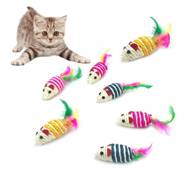 cat toys 1pcs 3pcs sisal rope mouse pet funny interactive toy with colorful feather cats chew products for pets
cat toys 1pcs 3pcs sisal rope mouse pet funny interactive toy with colorful feather cats chew products for pets